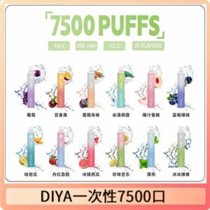 DIYA叮啞7500口拋棄式大容量一次性電子煙3%